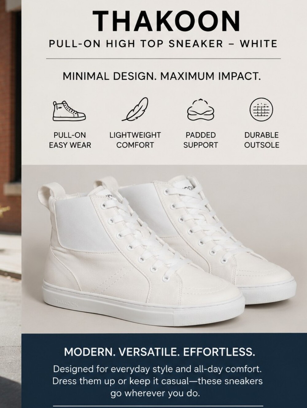 Thakoon Pull-On High Top Sneakers – White | EU 37 | NWB